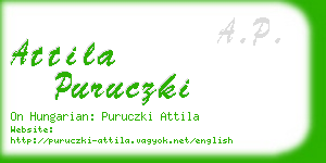 attila puruczki business card